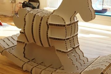 small cardboard horse
