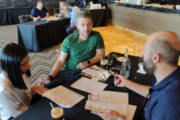 team members collaborating