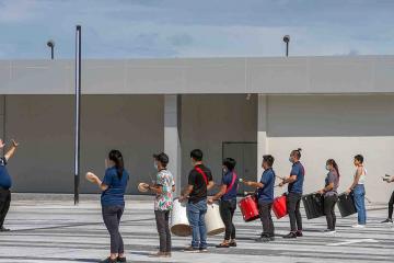 corporate drumming for distanced teams