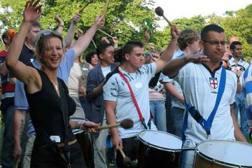 corporate drumming team building