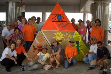 flat out pyramid puzzle creative team building