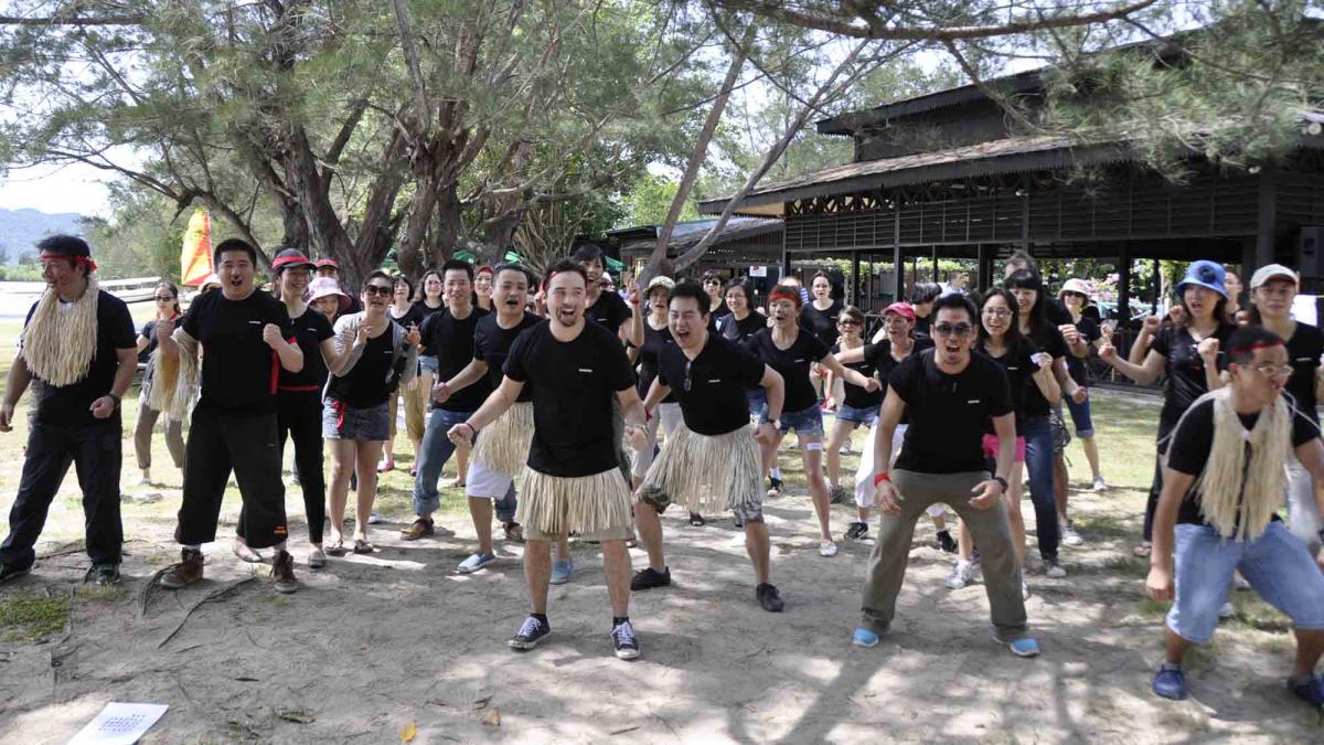 Two tribes indigenous team building game