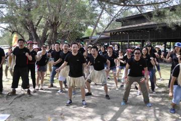 Two tribes indigenous team building game