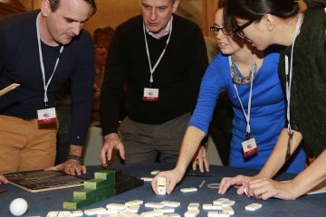 the domino effect creative team building activity