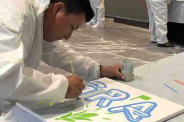 creative artistic team building  challenge