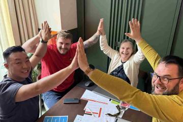 AI powered team building game