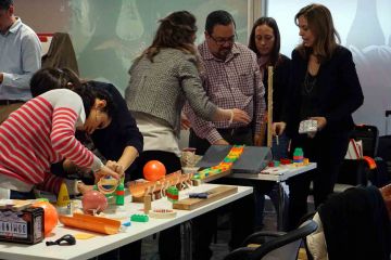 chain reaction table top team building activity