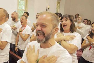 one voice in theatre style seating