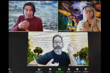 People playing global festival game