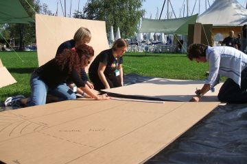 flat out afloat creative team building