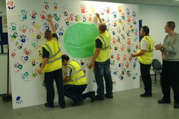 team building painting activity