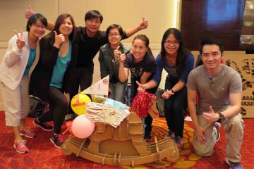 team group photo horses for causes charity team building activity