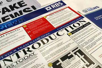 new broadsheet created by a team during catalyst team building activity making the news