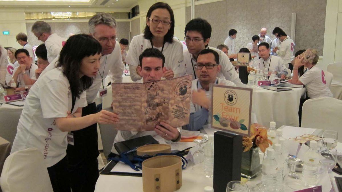 team collaborate effectively to complete team building activity crs