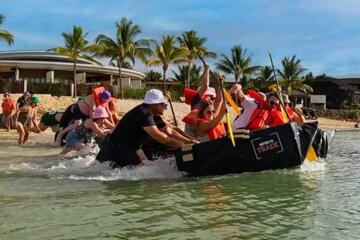 Flat out afloat in fiji