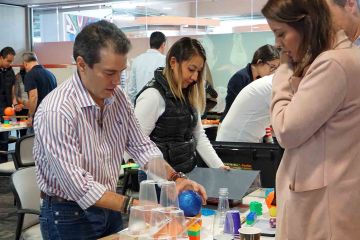 chain reaction table top team building activity