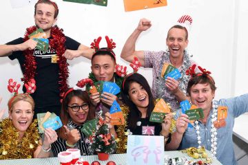 	12 teams of christmas party fun activity