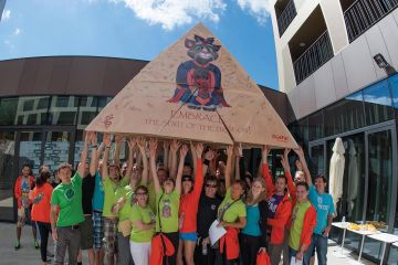 flat out pyramid puzzle creative team building