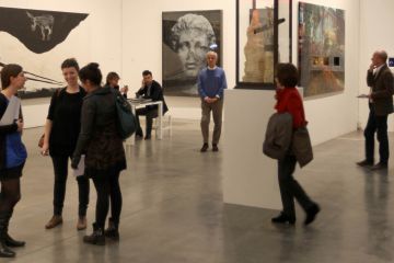 go team in the art gallery