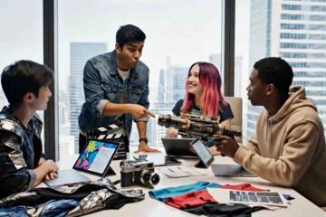 creative team building activity utilising AI