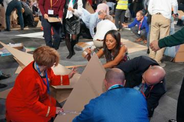 flat out pyramid puzzle creative team building