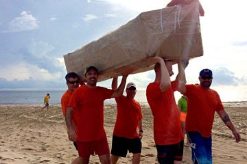 flat out afloat creative team building