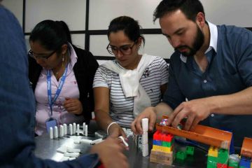 chain reaction table top team building activity