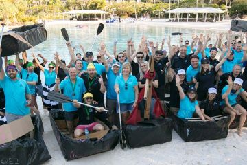 flat out afloat creative team building