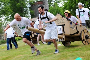 Flat Out Chariot Challenge team building activity
