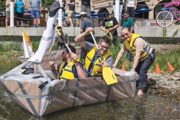 flat out afloat creative team building