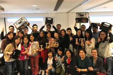 employees completed beat the box collaborative team building activity