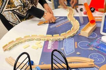 chain reaction table top team building activity