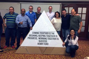 flat out pyramid puzzle creative team building activity