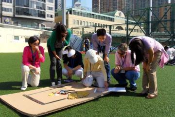 	flat out pyramid puzzle creative team building py