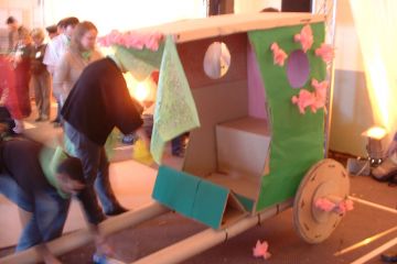 flat out rickshaw rally creative team building