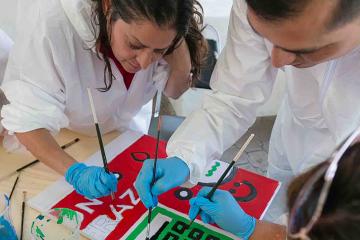 creative artistic team building  challenge