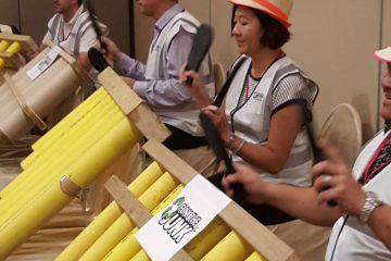 creative music team building event