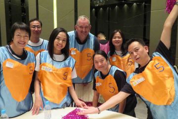 group photo goall team building activity