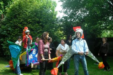 flat out rickshaw rally creative team building