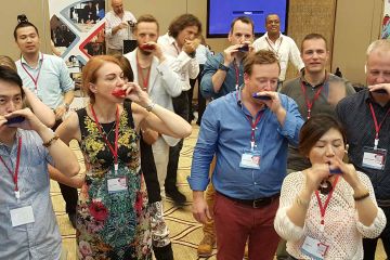 harmonica team building activity