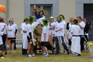 Flat Out Chariot Challenge team building activity