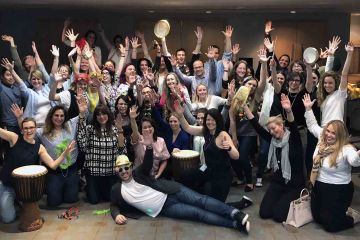 group photo beatswork rhythm team building activity