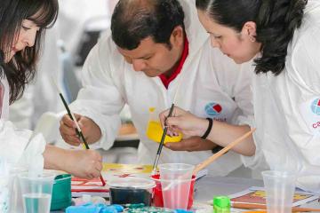 creative artistic team building  challenge