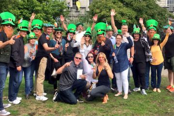 Happy Team on Dublin City Treasure Hunt