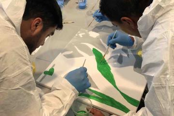 creative artistic team building  challenge