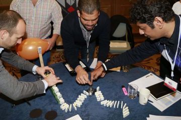 the domino effect creative team building activity