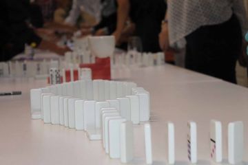 the domino effect creative team building activity
