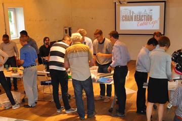chain reaction team building activity Belgium