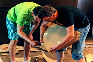 flat out pyramid puzzle creative team building