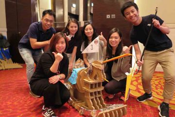 team group photo horses for causes charity team building activity